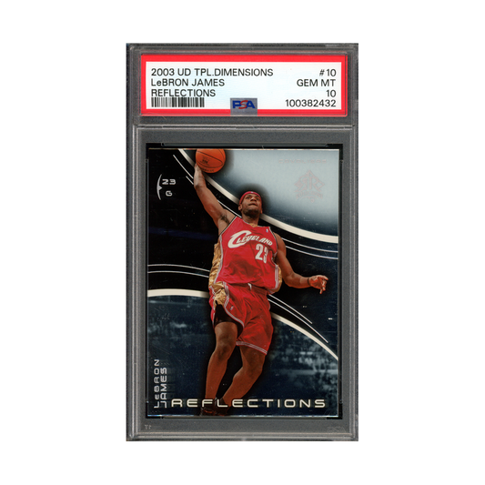 LeBron James 2003 UD Tpl Dimensions Reflections Rookie PSA 10