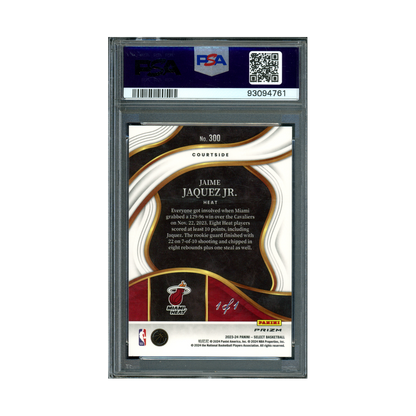 Jaime Jaquez 2023-24 Panini Select Basketball Black Disco Courtside Rookie 1/1 PSA 9