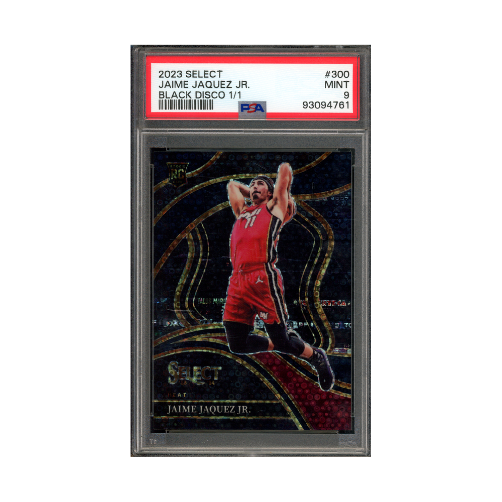 Jaime Jaquez 2023-24 Panini Select Basketball Black Disco Courtside Rookie 1/1 PSA 9