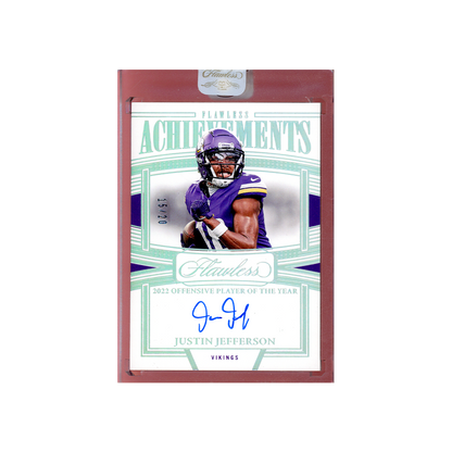 Justin Jefferson 2023 Panini Flawless Football Achievements Auto /20