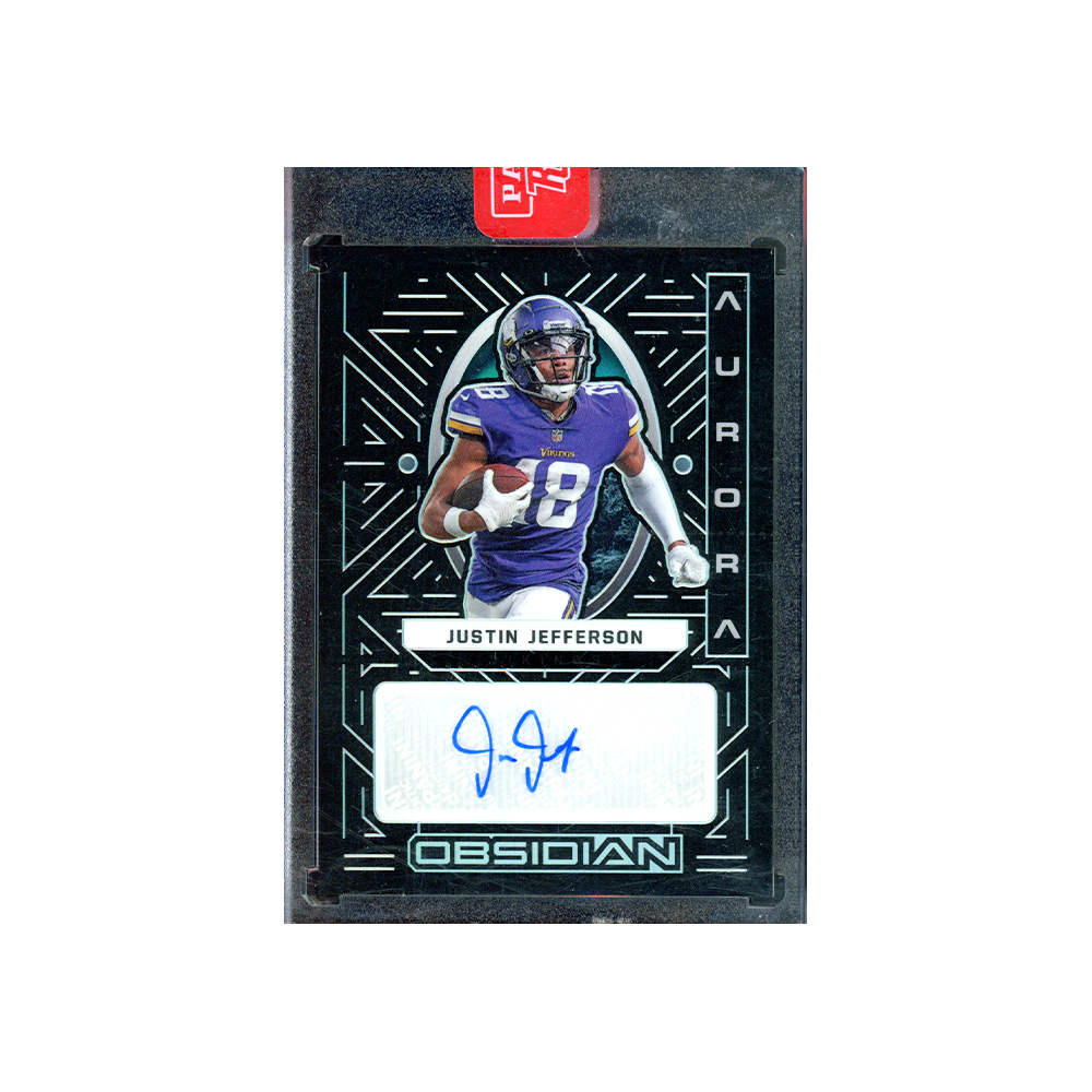 Justin Jefferson 2022 Panini Obsidian Football Aurora Auto /50