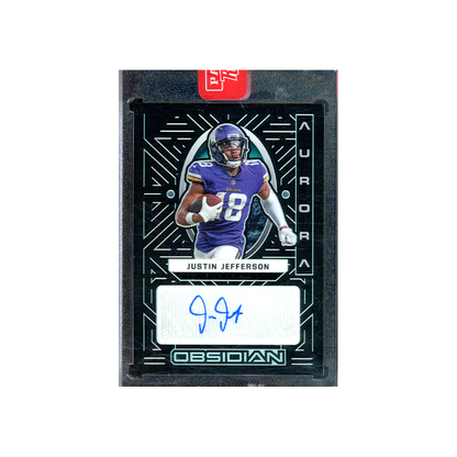 Justin Jefferson 2022 Panini Obsidian Football Aurora Auto /50