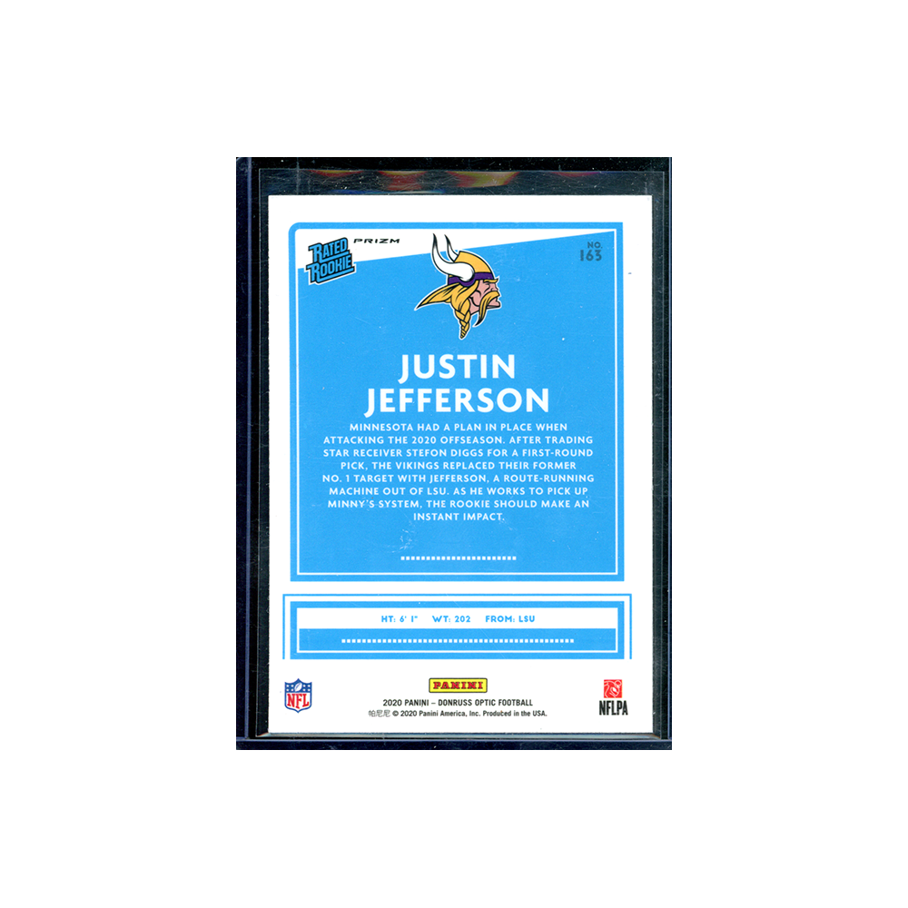 Justin Jefferson 2020 Panini Donruss Optic Football Rated Rookie Blue Scope