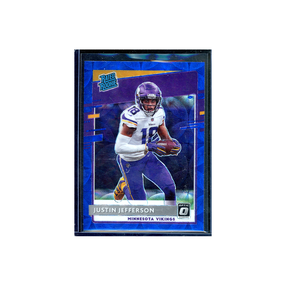 Justin Jefferson 2020 Panini Donruss Optic Football Rated Rookie Blue Scope