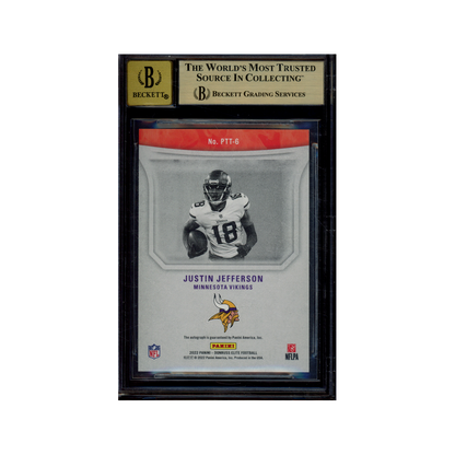 Justin Jefferson 2022 Panini Elite Football Passing the Torch Auto /49 BGS 9.5/10