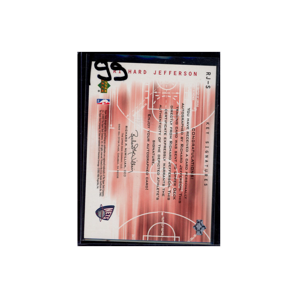 Richard Jefferson 2001-02 Upper Deck Flight Team Key Signatures /100