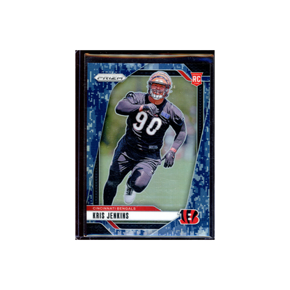 Kris Jenkins 2024 Panini Prizm Football Rookie Navy Camo /25