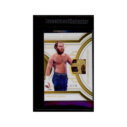 Brooks Jensen 2024 Panini National Treasures WWE Treasured Threads Patch Gold /10