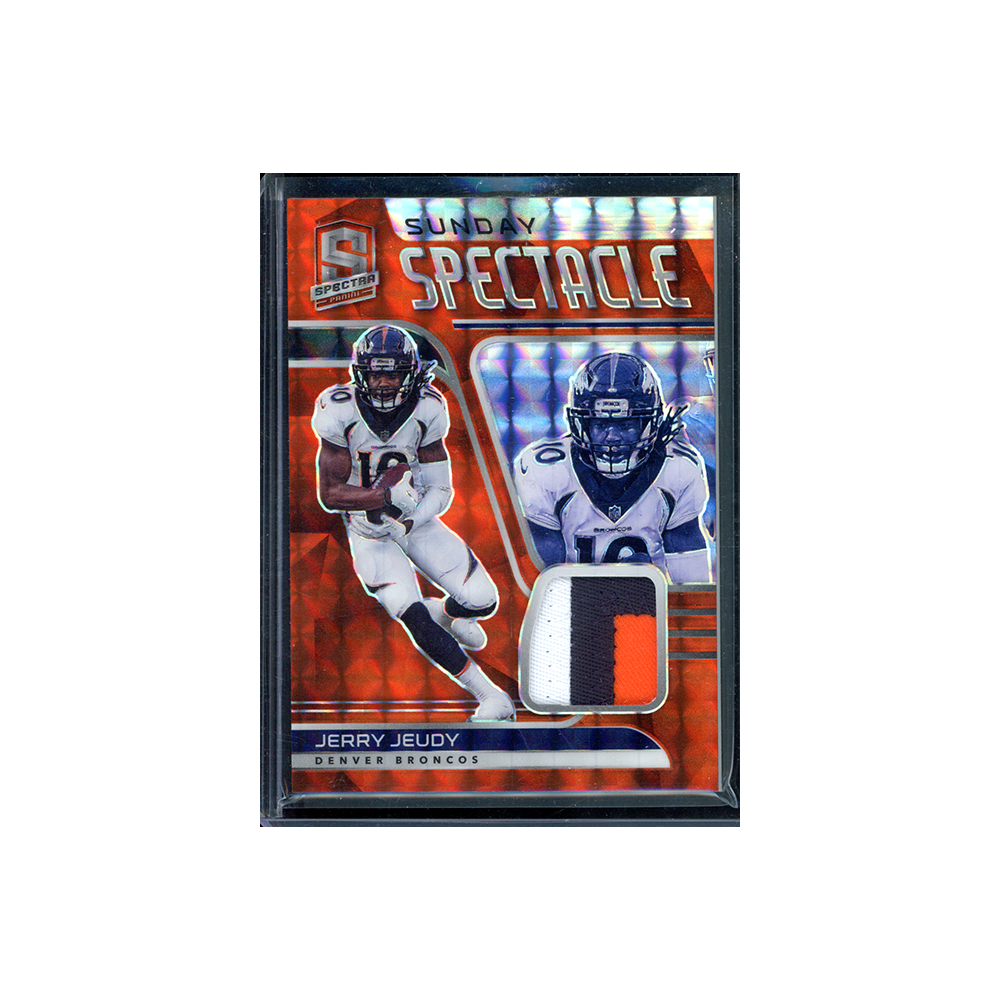 Jerry Jeudy 2021 Panini Spectra Football Sunday Spectacle Patch Orange /10