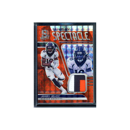 Jerry Jeudy 2021 Panini Spectra Football Sunday Spectacle Patch Orange /10