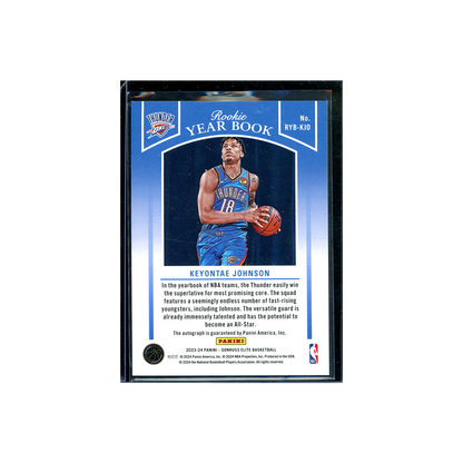 Keyontae Johnson 2023-24 Panini Donruss Elite Basketball Rookie Yearbook Auto /10