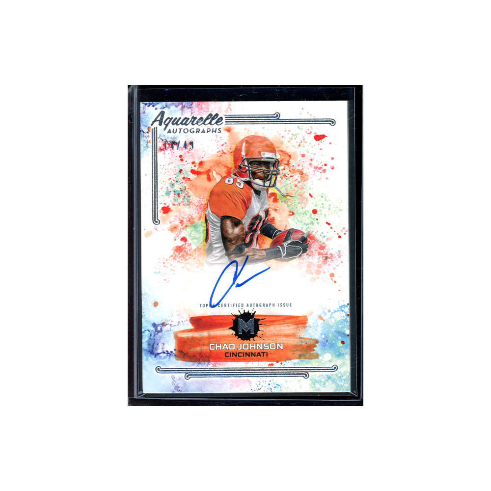Chad Johnson 2024 Topps Motif Football Watercolors On-Card Auto /49
