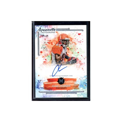 Chad Johnson 2024 Topps Motif Football Watercolors On-Card Auto /49