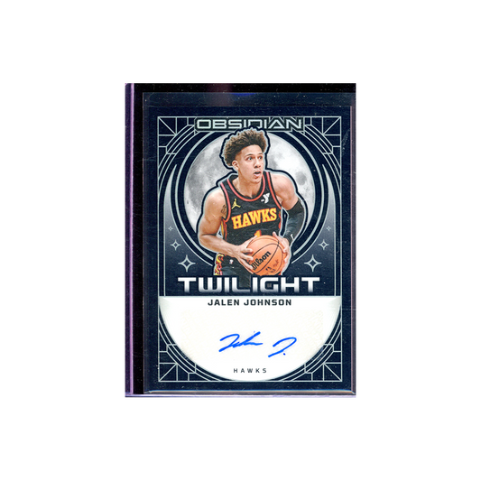 Jalen Johnson 2023-24 Panini Obsidian Baskeball Twilight Auto /99