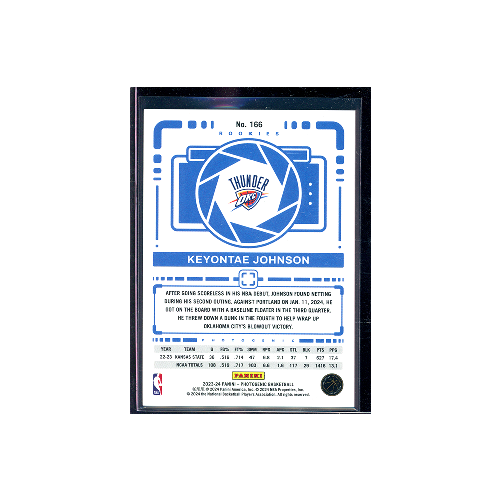 Keyontae Johnson 2023-24 Panini Photogenic Basketball Cracked Ice Rookie /75