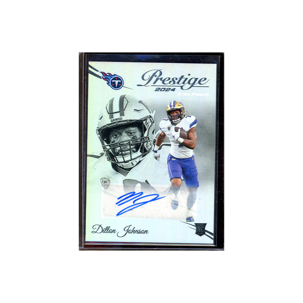 Dillon Johnson 2024 Panini Prestige Football Rookie XTRA Points Auto