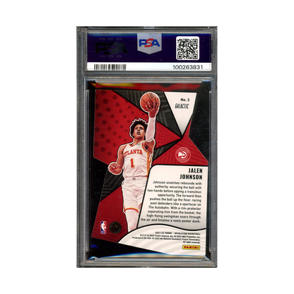 Jalen Johnson 2021 Panini Revolution Basketball Liftoff Galactic Rookie PSA 9