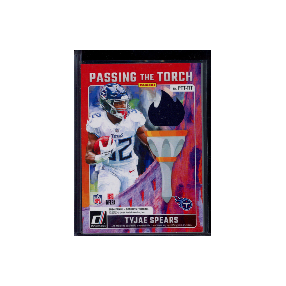 Johnson / Spears 2024 Panini Donruss Football Passing the Torch Patch /199