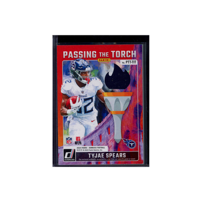 Johnson / Spears 2024 Panini Donruss Football Passing the Torch Patch /199
