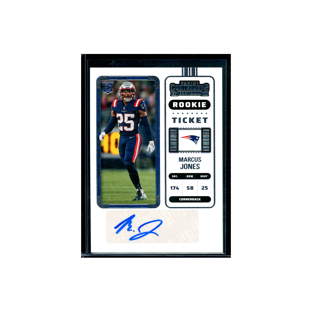 Marcus Jones 2022 Panini Contenders Football Rookie Ticket Auto