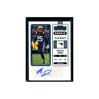 Marcus Jones 2022 Panini Contenders Football Rookie Ticket Auto