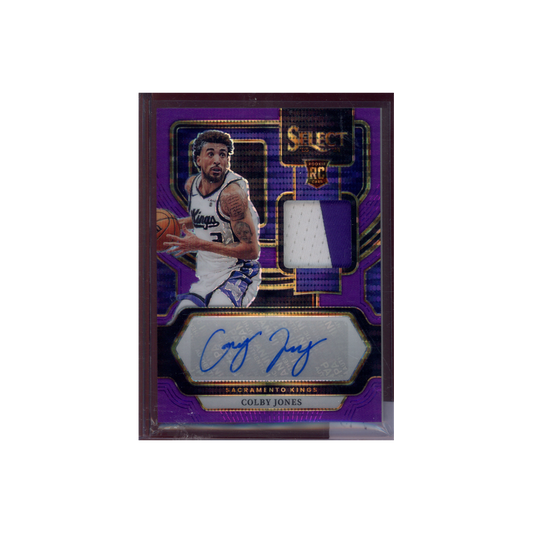 Colby Jones 2023-24 Panini Select Basketball Rookie Jersey Auto /15