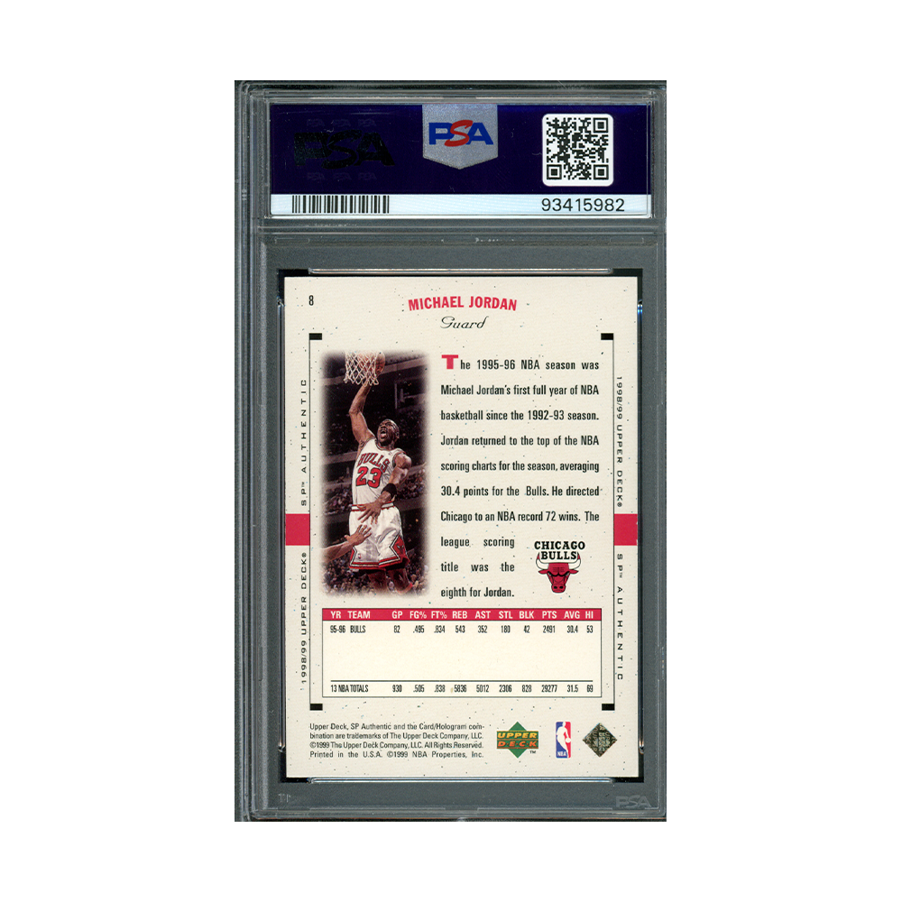 Michael Jordan 1998 SP Authentic PSA 10