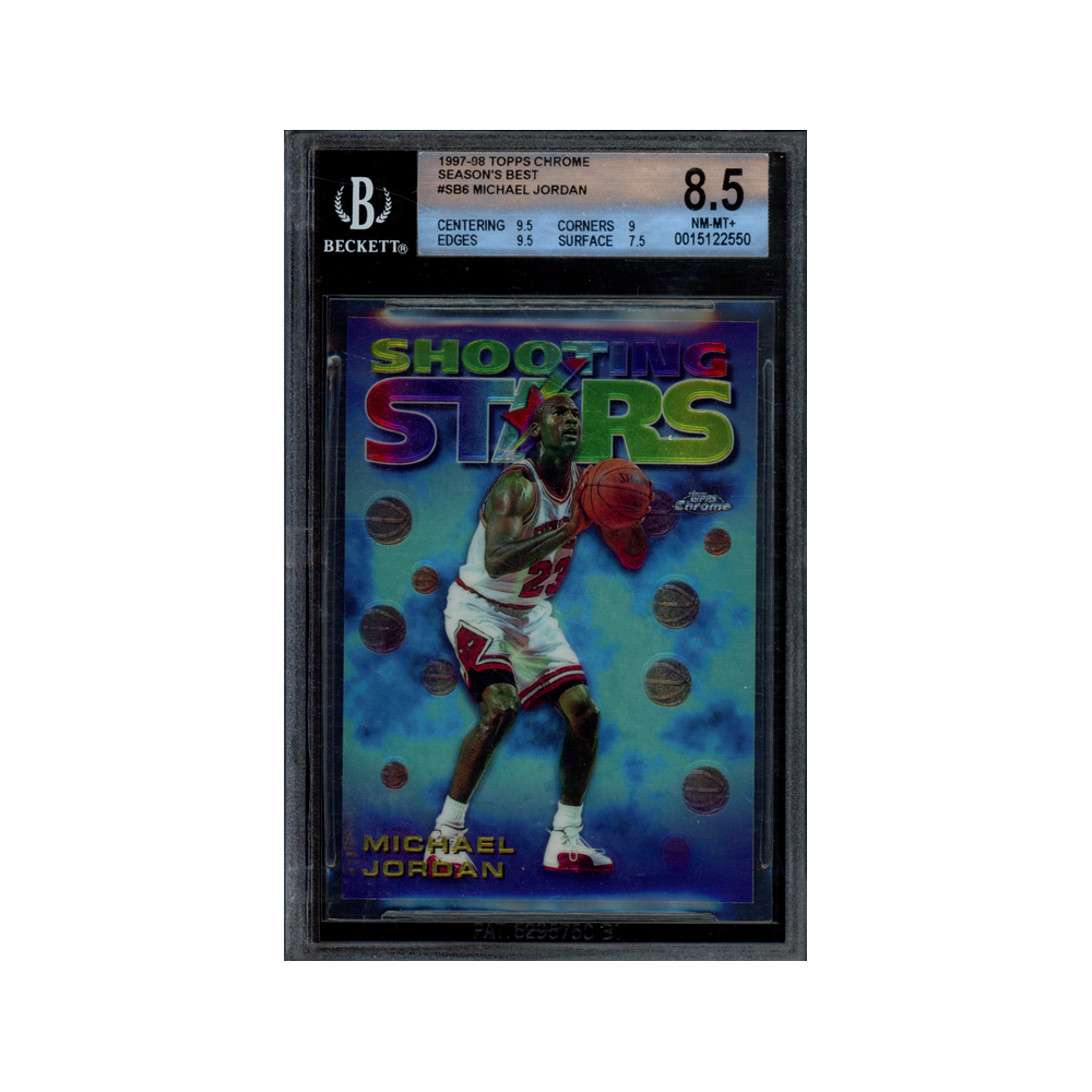 Michael Jordan 1997-98 Topps Chrome Shooting Stars BGS 8.5