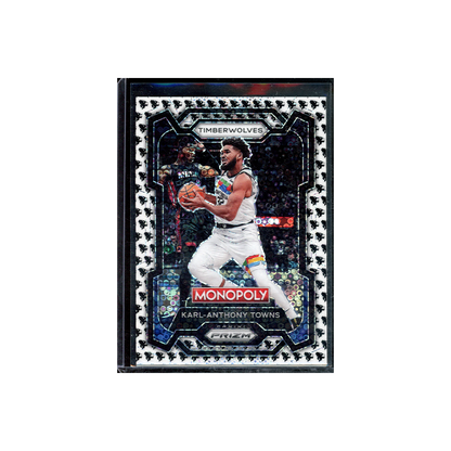 Karl-Anthony Towns 2023-24 Panini Monopoly Prizm Basketball Monopoly Man B&W