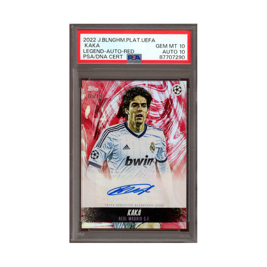 Kaka 2022 Topps Platinum Legend Auto Red /10 PSA 10/10
