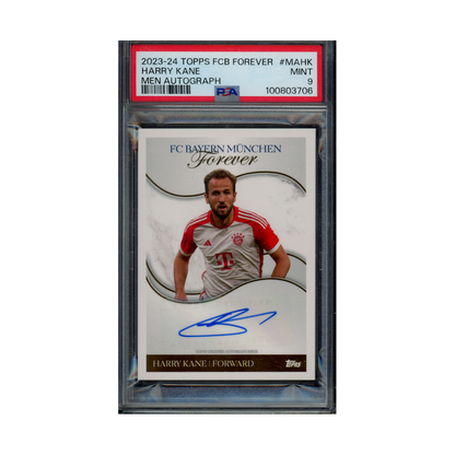 Harry Kane 2023-24 Topps FCB Forever Auto PSA 9