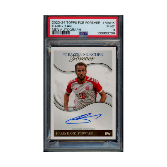 Harry Kane 2023-24 Topps FCB Forever Auto PSA 9