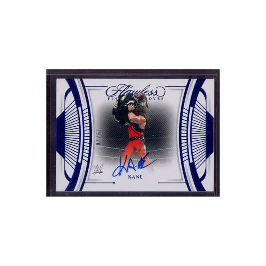 Kane 2024 Panini Flawless WWE Finishing Moves Auto Blue /20