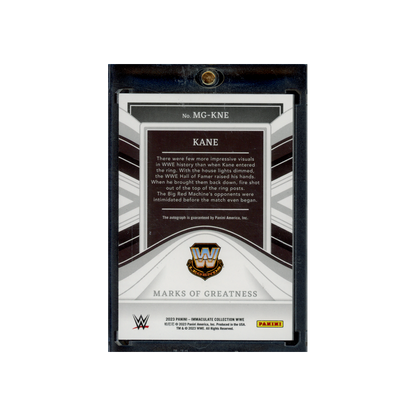 Kane 2023 Panini Immaculate Collection WWE Marks of Greatness Auto Gold /10