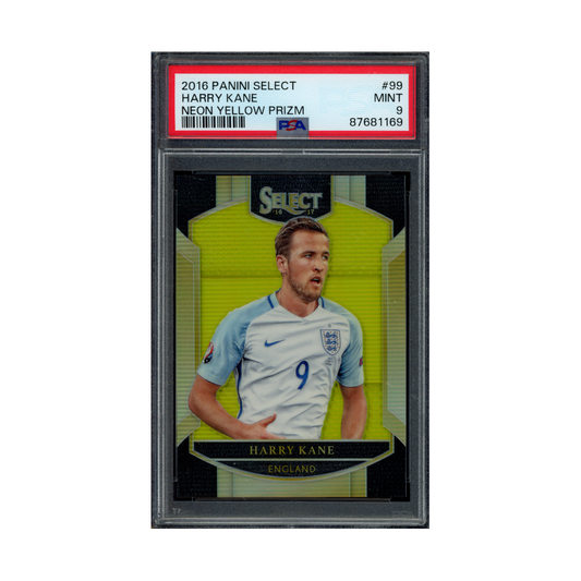 Harry Kane 2016 Panini Select Neon Yellow Prizm /125 PSA 9