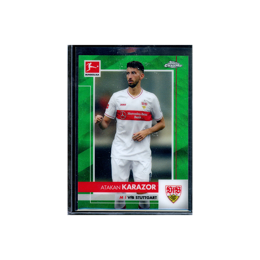 Atakan Karazor 2020-21 Topps Chrome Bundesliga Green Wave Refractor /99