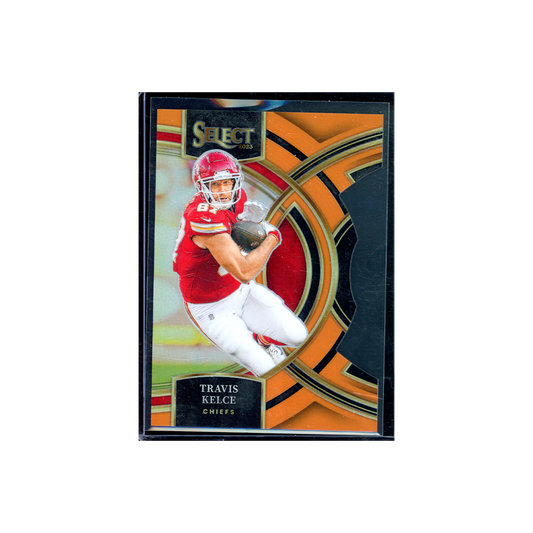 Travis Kelce 2023 Panini Select Football Orange Die-Cut /399