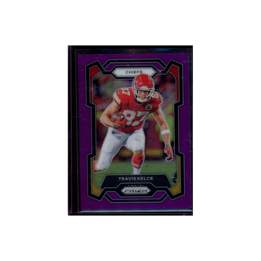 Travis Kelce 2023 Panini Prizm Football Purple /125