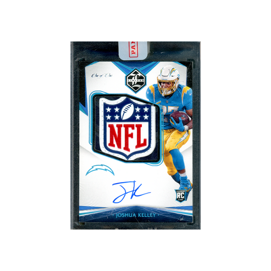 Joshua Kelley 2020 Panini Limited Football NFL Shield RPA 1/1