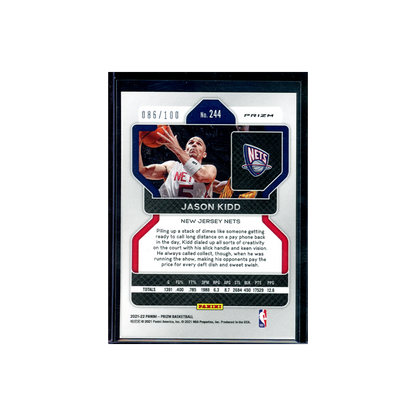 Jason Kidd 2021-22 Panini Prizm Basketball Red Fast Break Prizm /100