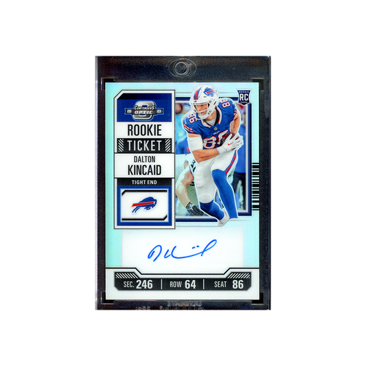 Dalton Kincaid 2023 Panini Contenders Optic Football Rookie Ticket Prizm Auto