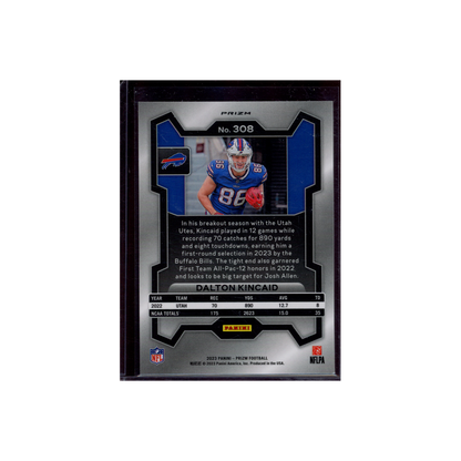 Dalton Kincaid 2023 Panini Prizm Football Rookie Silver Prizm