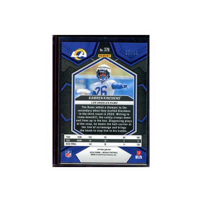 Kamren Kinchens 2024 Panini Mosaic Football Rookie Blue Mosaic /99