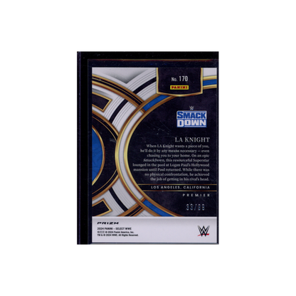 LA Knight 2024 Panini Select WWE Purple /99