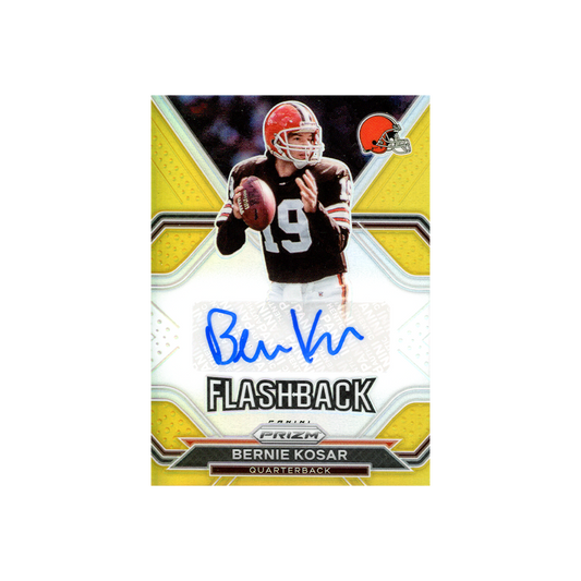 Bernie Kosar 2020 Panini Prizm Football Flashback Gold Prizm Auto /10