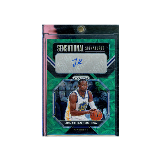 Jonathan Kuminga 2022-23 Panini Prizm Basketball Sensational Signatures Green Choice Prizm Auto /8