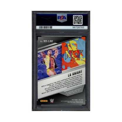 LA Knight 2022 Panini WWE NXT Signature Auto Green PSA 8
