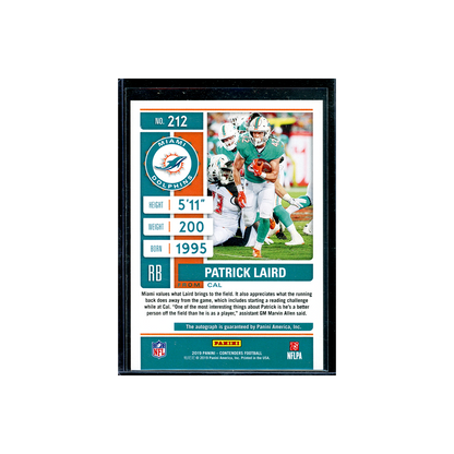 Patrick Laird 2019 Panini Contenders Football Rookie Ticket Auto