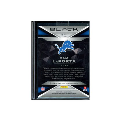 Sam LaPorta 2023 Panini Black Football Rookie Auto /199