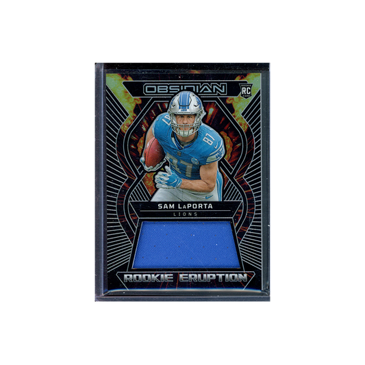 Sam LaPorta 2023 Panini Obsidian Football Rookie Eruption Patch /199